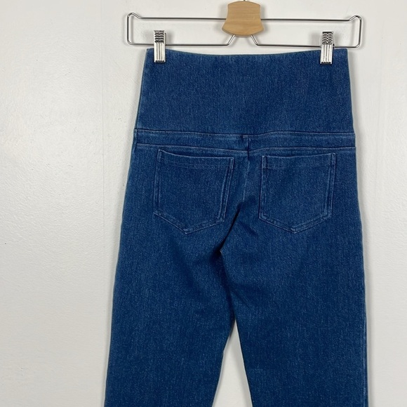 Lysse Denim Stretch Jeggings Womens S Straight Legging Pull-On Cotton Blue Pants - Picture 6 of 9